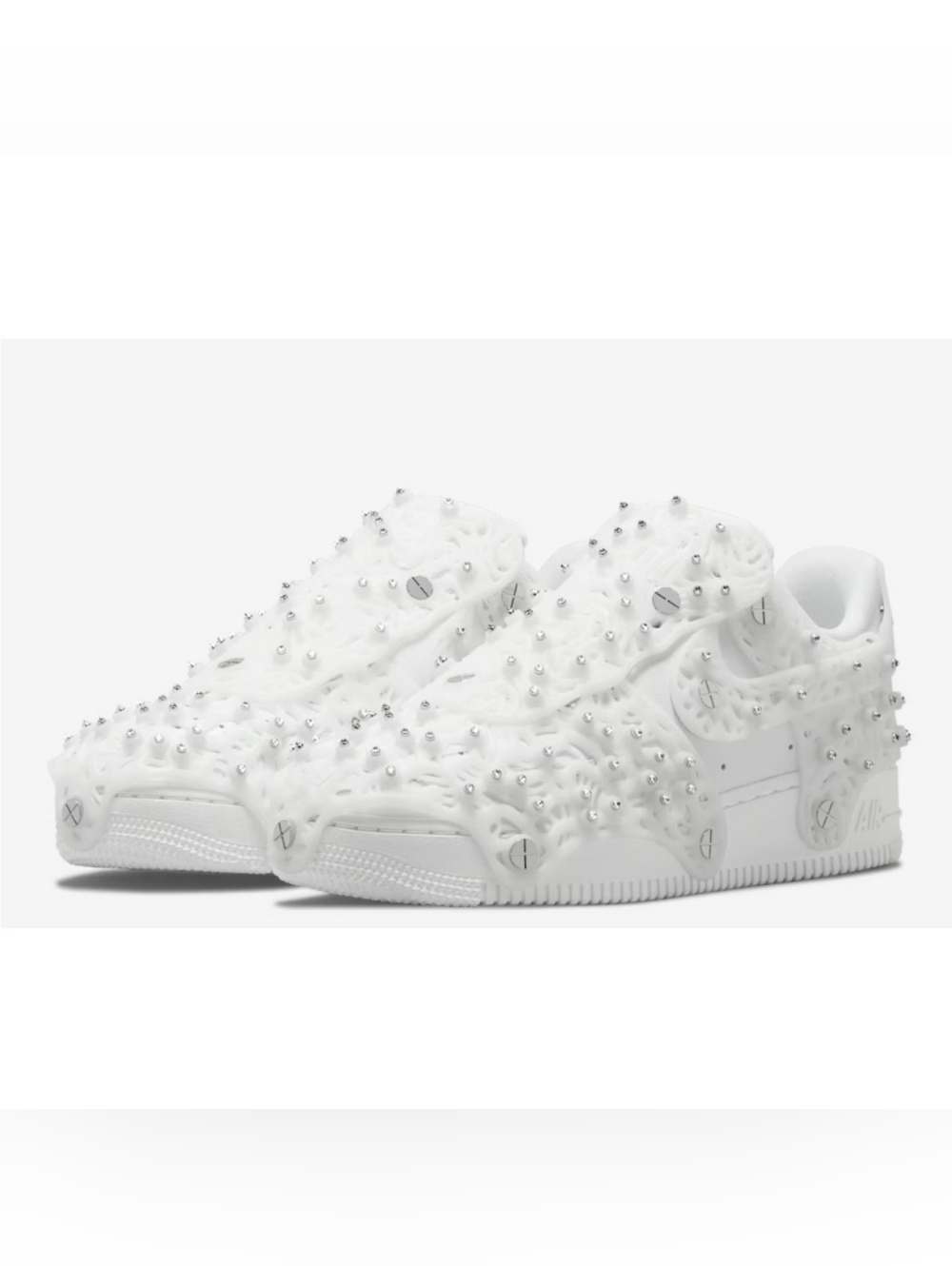 Nike Air Force 1 X Swarovski Retroreflective Crystals Sneaker Streetwear Hip Hop - Picture 12 of 16